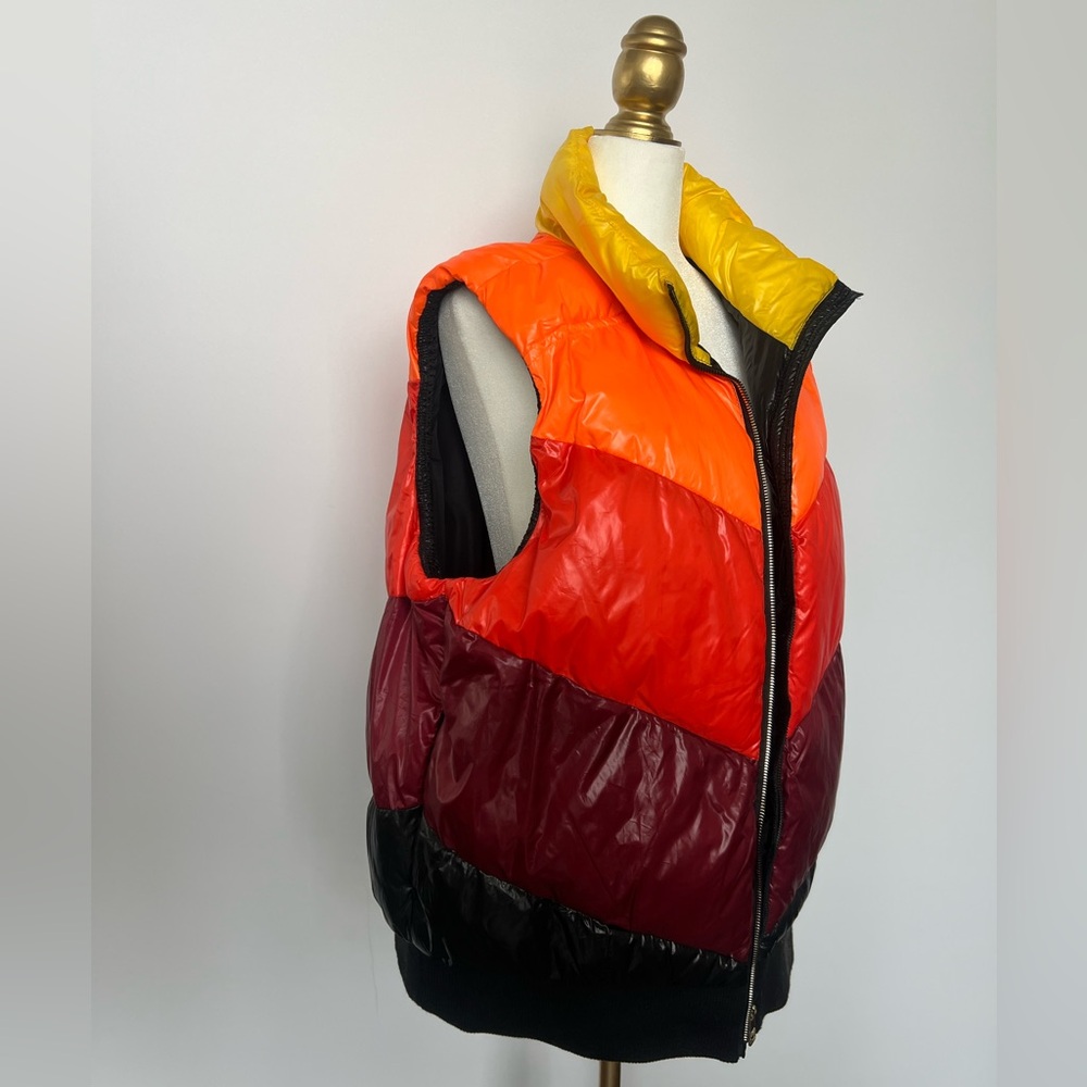 Colorful Gradient Puffer Vest - Great for Skiing or Snowboarding